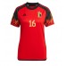 Damen Fußballbekleidung Belgien Thorgan Hazard #16 Heimtrikot WM 2022 Kurzarm